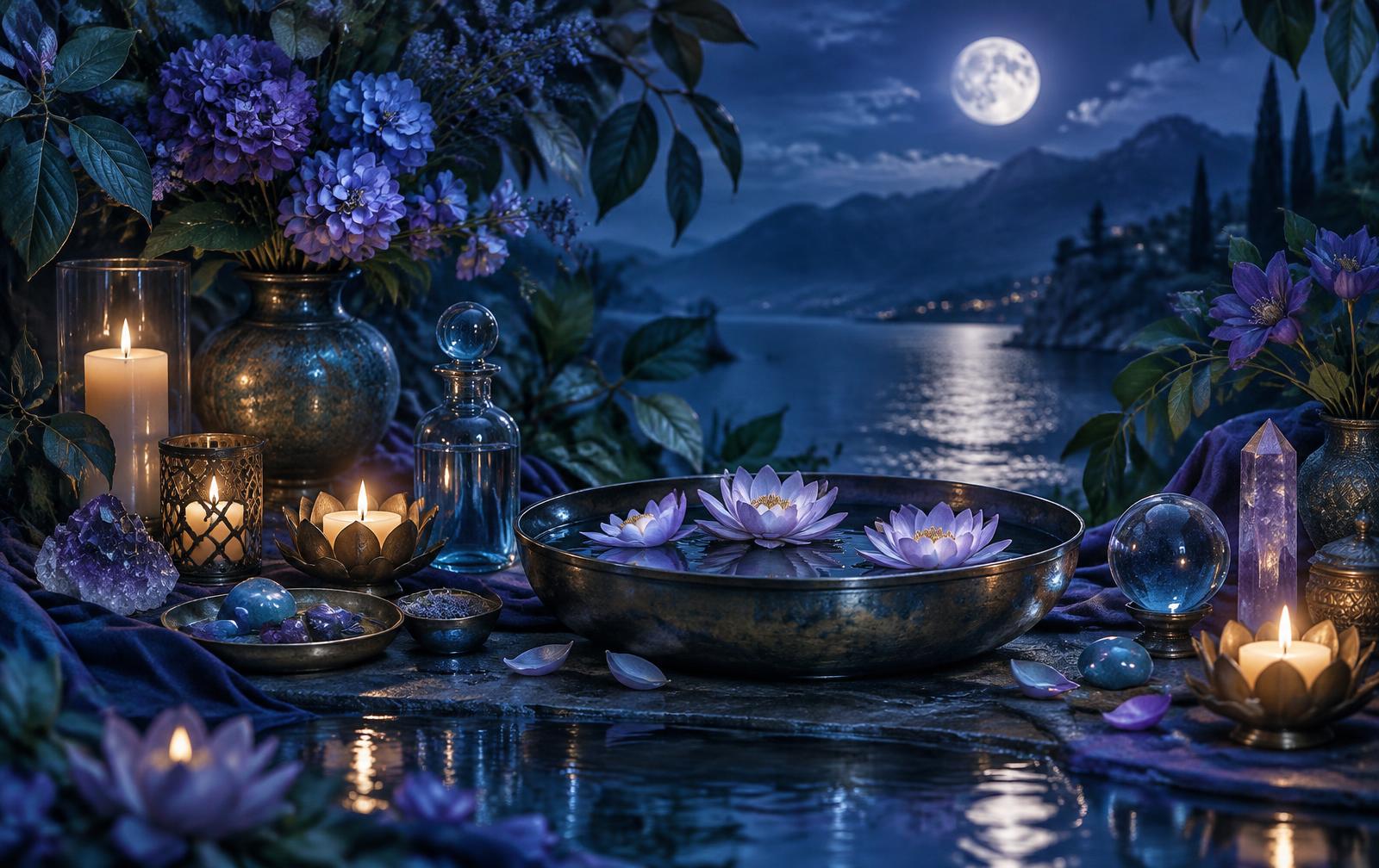 Moonlit manifestation and botanical preview